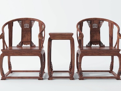 3d中式古典红木家具圈椅模型