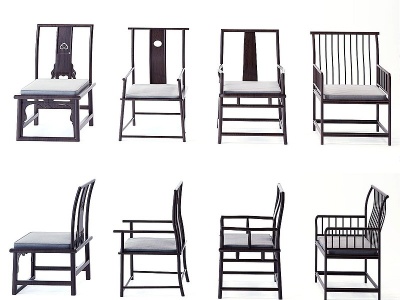 3d中式椅子模型