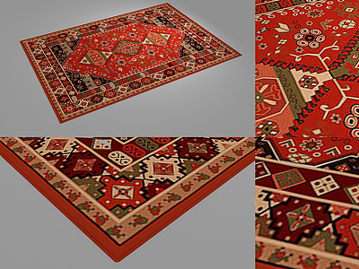 3d美式欧式风格地毯模型
