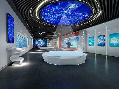 3d超现代科技展厅展馆模型