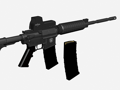 M4游戏步枪3d模型