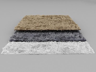 北欧毛发地毯模型3d模型
