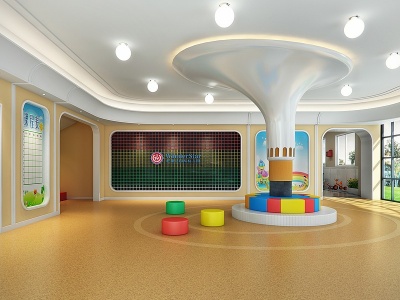 现代幼儿园大厅模型3d模型