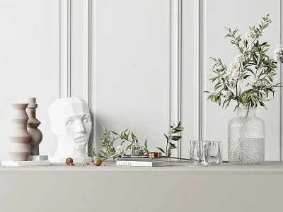 3d现代装饰玻璃花瓶摆件模型