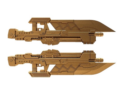 现代风格金属枪3d模型