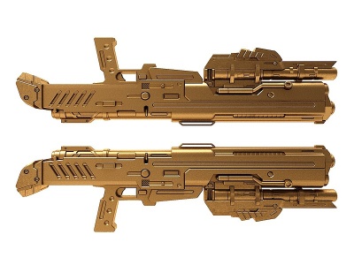 现代风格金属枪3d模型
