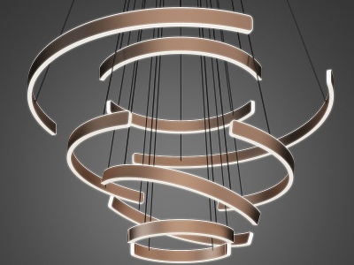 现代金属吊灯模型3d模型