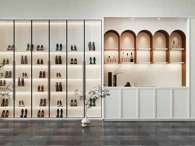 现代鞋柜组合模型