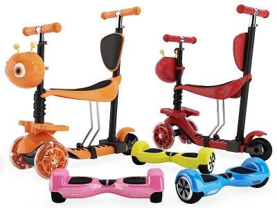 儿童双轮代步车模型3d模型