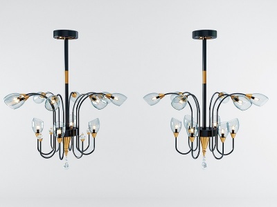 现代金属吊灯组合模型3d模型