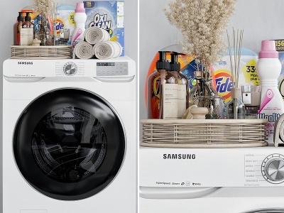 3d现代电器洗衣机模型
