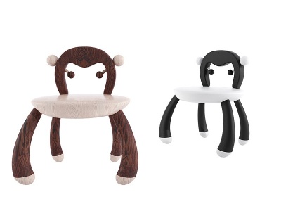 3d猴子儿童卡通造型椅模型