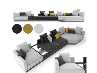 3d现代沙发转角沙发模型