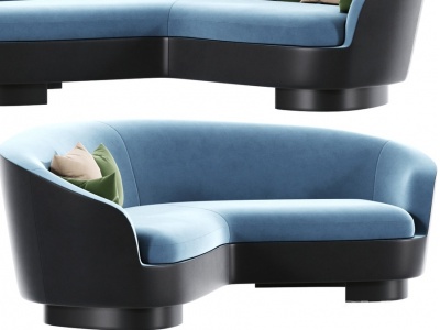 雅克曲线弧形沙发模型3d模型
