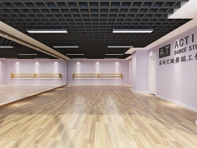3d现代舞蹈室模型
