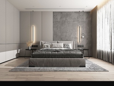 3d法式卧室模型
