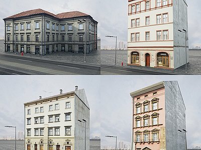 3d现代欧式建筑房屋模型