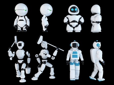 现代智能机器人玩具模型3d模型