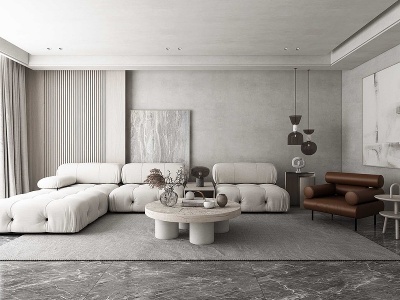 现代客厅沙发转角沙发模型3d模型