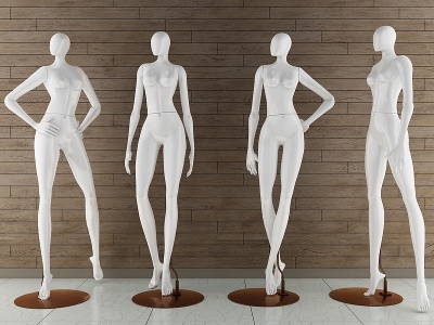 现代女人女装服装模特模型3d模型