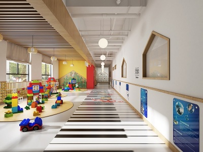 现代幼儿园情景教室模型3d模型