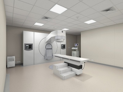 3d现代医院检查室模型