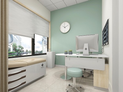 3d现代医院诊室模型