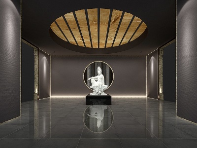 3d博物馆佛教展厅模型