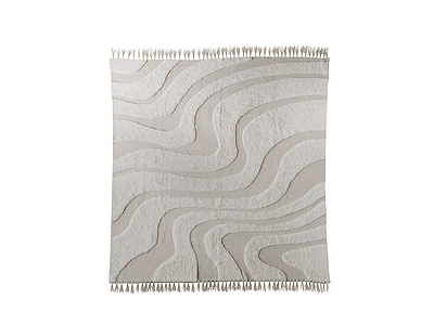 3d现代布艺肌理地毯模型