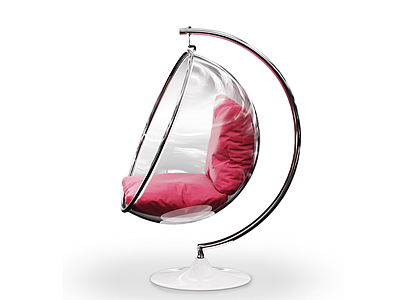 3d透明亚克力玻璃吊椅模型