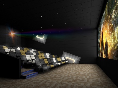 3d现代电影院影厅模型