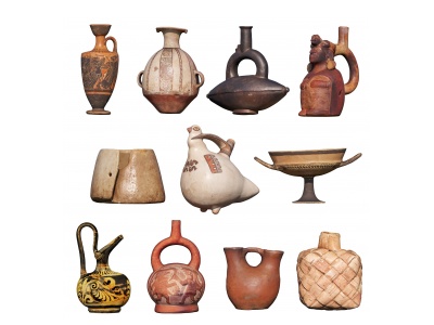 古代陶瓷器皿模型3d模型