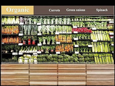 3d商场蔬菜货架模型