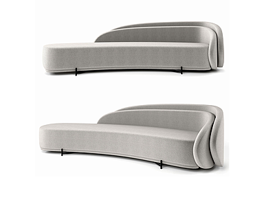 弧形沙发异形沙发模型3d模型