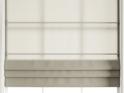 3d现代双色布艺窗帘模型