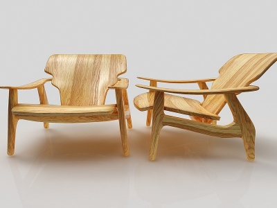 3d现代风格实木椅子模型