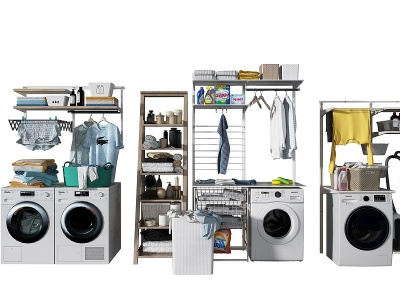 现代洗衣机模型3d模型