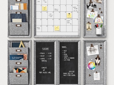 3d现代办公文具画板模型