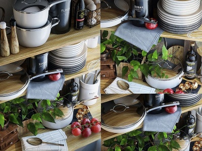 3d厨房餐具盘子模型
