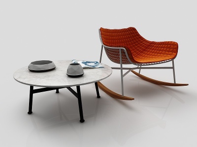 3d现代风格休闲桌椅模型