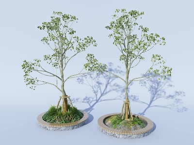 现代树模型3d模型