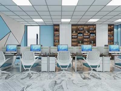 3d现代办公室模型