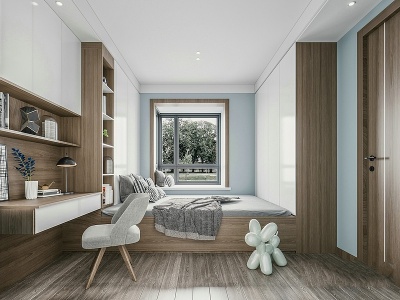 3d北欧现代loft儿童房模型