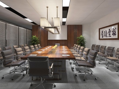 现代工装小会议室模型3d模型