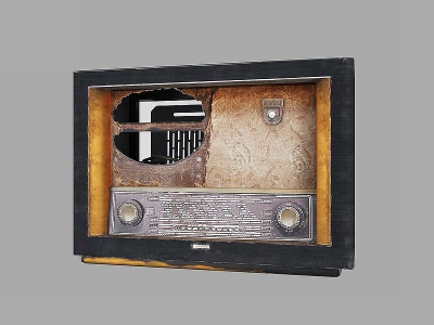 3d工业老式LOFT收音机模型