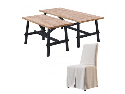 北欧餐桌椅组合模型3d模型