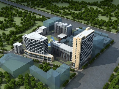医院建筑模型3d模型