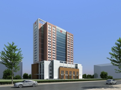 3d医院建筑模型