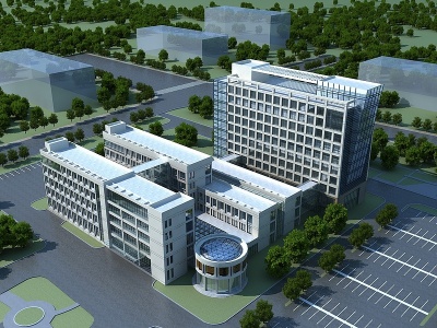 医院建筑模型3d模型