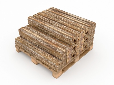 3d现代木材模型